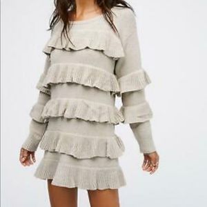 One x oneteaspoon sweater ruffle dress